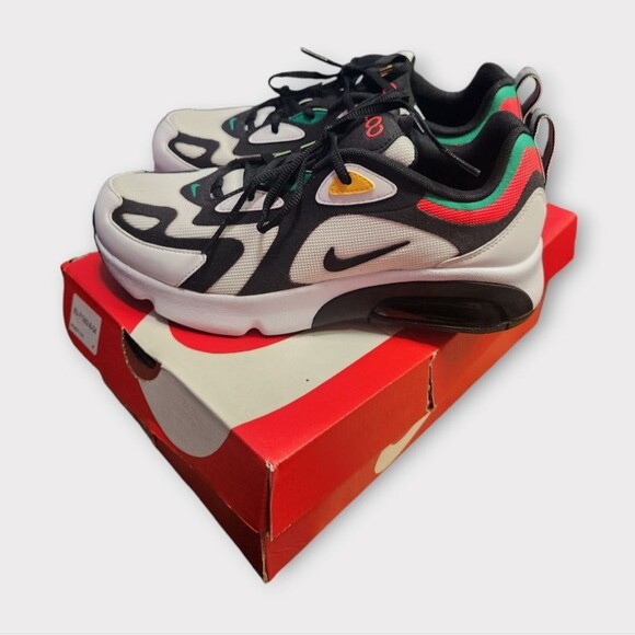Nike Air Max 200 Unisex Sneakers in White/Black/Bright Crimson 7 - Picture 4 of 7